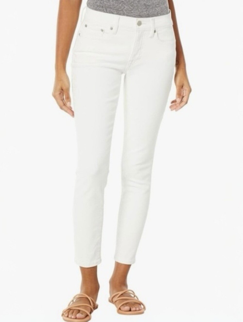 Lucky Mid Rise White Crop Ava Jeans